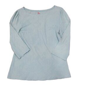 Three‎ Dots Cotton Women's Teal Blouse Size XL
